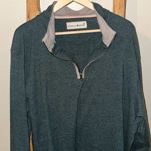 The Normal Brand Heather Green 1/4 Zip Sweater